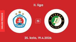 ŠK Slovan Bratislava B - OFK Malženice: ONLINE prenos zo zápasu 25. kola II. ligy.