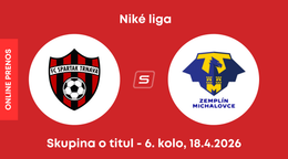FC Spartak Trnava - MFK Zemplín Michalovce: ONLINE prenos zo zápasu 6. kola skupiny o titul Niké ligy.