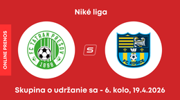 FC Tatran Prešov - FC Košice: ONLINE prenos zo zápasu 6. kola skupiny o udržanie sa v Niké lige.