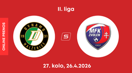 OFK Malženice - MFK Zvolen: ONLINE prenos z dohrávky zápasu 27. kola II. ligy.