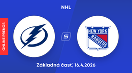 Tampa Bay Lightning - New York Rangers: ONLINE prenos zo zápasu NHL.