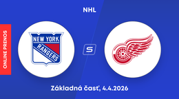 New York Rangers - Detroit Red Wings: ONLINE prenos zo zápasu NHL.