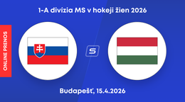 Slovensko - Maďarsko: ONLINE prenos zo zápasu 1-A divízie MS v hokeji žien 2026.