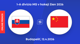 Slovensko - Čína: ONLINE prenos zo zápasu 1-A divízie MS v hokeji žien 2026.