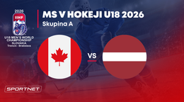 Kanada - Lotyšsko: ONLINE prenos zo skupiny A na MS v hokeji do 18 rokov 2026 (MS U18).