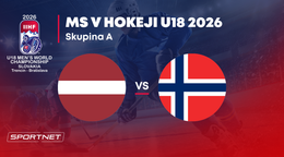 Lotyšsko - Nórsko: ONLINE prenos zo skupiny A na MS v hokeji do 18 rokov 2026 (MS U18).