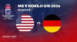 USA - Nemecko: ONLINE prenos zo skupiny B na MS v hokeji do 18 rokov 2026 (MS U18).