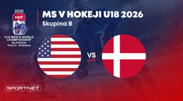 USA - Dánsko: ONLINE prenos zo skupiny B na MS v hokeji do 18 rokov 2026 (MS U18).