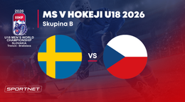 Švédsko - Česko: ONLINE prenos zo skupiny B na MS v hokeji do 18 rokov 2026 (MS U18).