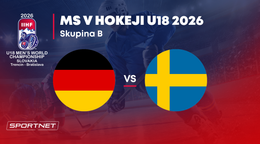 Nemecko - Švédsko: ONLINE prenos zo skupiny B na MS v hokeji do 18 rokov 2026 (MS U18).