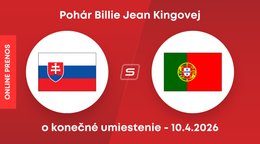 Slovensko - Portugalsko: LIVE STREAM zo zápasu Pohára Billie Jean Kingovej.