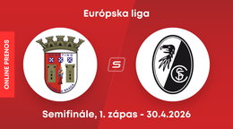 Sporting Braga - SC Freiburg: ONLINE prenos z prvého zápasu semifinále Európskej ligy.