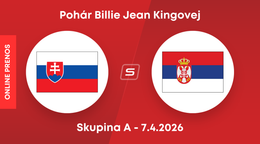 Slovensko - Srbsko: LIVE STREAM zo zápasu Pohára Billie Jean Kingovej.
