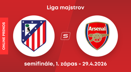 Atlético Madrid - Arsenal FC: ONLINE prenos zo zápasu semifinále Ligy majstrov. 