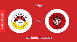 MFK Tatran Liptovský Mikuláš - MŠK Púchov: ONLINE prenos zo zápasu 29. kola II. ligy.