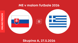Slovensko vs. Grécko: ONLINE prenos z ME v malom futbale 2026.