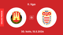 FK Inter Bratislava - MFK Dukla Banská Bystrica: ONLINE prenos zo zápasu 30. kola II. ligy.