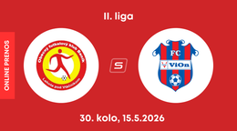 OFK Baník Lehota pod Vtáčnikom - FC ViOn Zlaté Moravce: ONLINE prenos zo zápasu 30. kola II. ligy.