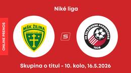 MŠK Žilina - FK Železiarne Podbrezová: ONLINE prenos zo zápasu 10. kola skupiny o titul Niké ligy.