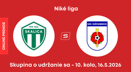 MFK Skalica - MFK Ružomberok: ONLINE prenos zo zápasu 10. kola skupiny o udržanie sa v Niké lige.