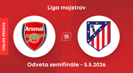 Arsenal FC - Atlético Madrid: ONLINE prenos z odvetného zápasu semifinále Ligy majstrov. 