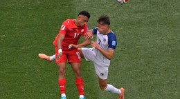 Switzerland's Dan Ndoye (11) and Bosnia's Amar Dedic (7) fight for the ball during the World Cup Group B soccer match between Switzerland and Bosnia in Inglewood, Calif., near Los Angeles, Thursday, June 18, 2026. (AP Photo/Jayne Kamin-Oncea)

- Canada26
- Canada2026
- FIFA
- Mexico26
- Mexico2026
- soccer
- USA26
- USA2026
- worldcup
- worldcup26
- WorldCup2026
- futbol
- Canada26
- Canada2026
- FIFA
- Mexico26
- Mexico2026
- soccer
- USA26
- USA2026
- worldcup
- worldcup26
- WorldCup2026
- futbol