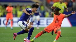 Momentka zo zápasu Holandsko - Japonsko na MS vo futbale 2026