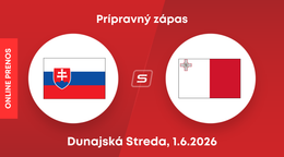 Slovensko - Malta: ONLINE prenos z prípravného zápasu.