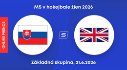 Slovensko - Veľká Británia: Sledujte s nami online prenos zo skupinového zápasu MS v hokejbale žien 2026.