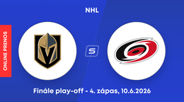 Vegas Golden Knights - Carolina Hurricanes: ONLINE prenos z finále play-off NHL.