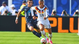 Germany's Leroy Sane (19) dribbles past Paraguay's Junior Alonso (6) during the World Cup round of 32 soccer match between Germany and Paraguay in Foxborough, Mass., near Boston, Monday, June 29, 2026. (AP Photo/Steven Senne)

- Canada26
- Canada2026
- FIFA
- Mexico26
- Mexico2026
- soccer
- USA26
- USA2026
- worldcup
- worldcup26
- WorldCup2026
- futbol
- Canada26
- Canada2026
- FIFA
- Mexico26
- Mexico2026
- soccer
- USA26
- USA2026
- worldcup
- worldcup26
- WorldCup2026
- futbol