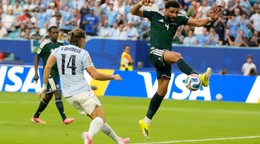 Saudi Arabia's Abdulelah Alamri plays the ball under the watch of Uruguay's Agustin Canobbio during a World Cup Group H soccer match in Miami Gardens, Fla., Monday, June 15, 2026. (AP Photo/Lynne Sladky)
- Canada26
- Canada2026
- FIFA
- Mexico26
- Mexico2026
- soccer
- USA26
- USA2026
- worldcup
- worldcup26
- WorldCup2026
- futbol
- Canada26
- Canada2026
- FIFA
- Mexico26
- Mexico2026
- soccer
- USA26
- USA2026
- worldcup
- worldcup26
- WorldCup2026
- futbol
