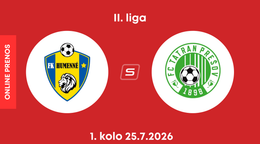 FK Humenné - FC Tatran Prešov: ONLINE prenos zo zápasu 1. kola II. ligy.
