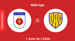 MFK Ružomberok - FC DAC Dunajská Streda: ONLINE prenos zo zápasu 1. kola Niké ligy.