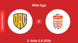 FC DAC Dunajská Streda - MFK Dukla Banská Bystrica: ONLINE prenos zo zápasu 2. kola Niké ligy.
