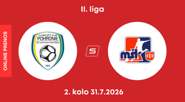 FK Pohronie - MŠK Považská Bystrica: ONLINE prenos zo zápasu 2. kola II. ligy.
