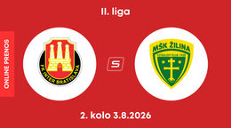FK Inter Bratislava - MŠK Žilina B: ONLINE prenos zo zápasu 2. kola II. ligy.