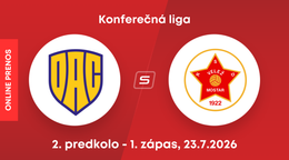 FC DAC 1904 Dunajská Streda - FK Velež Mostar: ONLINE prenos z 1. zápasu 2. predkola Konferenčnej ligy.