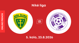 MŠK Žilina - KFC Komárno: ONLINE prenos zo zápasu 5. kola Niké ligy.