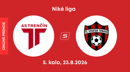 AS Trenčín - FC Spartak Trnava: ONLINE prenos zo zápasu 5. kola Niké ligy.