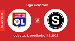 Olympique Lyon - AC Sparta Praha: ONLINE prenos z odvety 3. predkola Ligy majstrov.