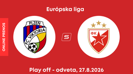 FC Viktoria Plzeň - Crvena Zvezda Belehrad: ONLINE prenos z odvetného zápasu play-off Európskej ligy.