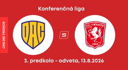FC DAC 1904 Dunajská Streda - FC Twente Enschede: ONLINE prenos z odvety 3. predkola Konferenčnej ligy.
