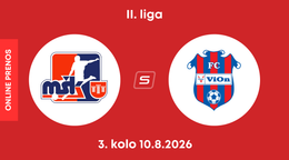MŠK Považská Bystrica - FC ViOn Zlaté Moravce: ONLINE prenos zo zápasu 3. kola II. ligy.