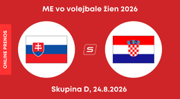 Slovensko - Chorvátsko: ONLINE prenos z ME vo volejbale žien 2026.