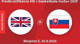 Veľká Británia - Slovensko: LIVE STREAM zo zápasu kvalifikácie na ME v basketbale mužov 2029.