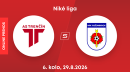 AS Trenčín - MFK Ružomberok: ONLINE prenos zo zápasu 6. kola Niké ligy.