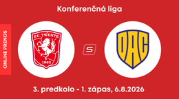 FC Twente Enschede - FC DAC 1904 Dunajská Streda: ONLINE prenos z 1. zápasu 3. predkola Konferenčnej ligy.