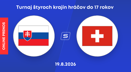 Slovensko - Švajčiarsko: ONLINE prenos z turnaja 4 krajín hráčov do 17 rokov. 