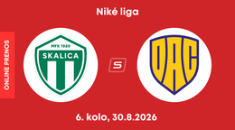 MFK Skalica - FC DAC 1904 Dunajská Streda: ONLINE prenos zo zápasu 6. kola Niké ligy.